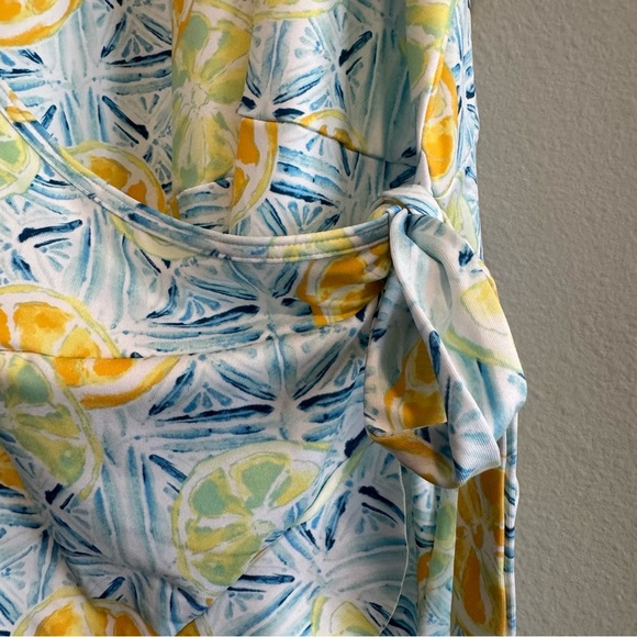 Lands' End Ruffle Hem Sleeveless Swim Cover-Up Wrap Dress Beach Summer 3X - Picture 3 of 7